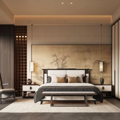 新中式宋式风卧室