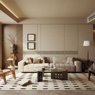 侘寂中古风客厅