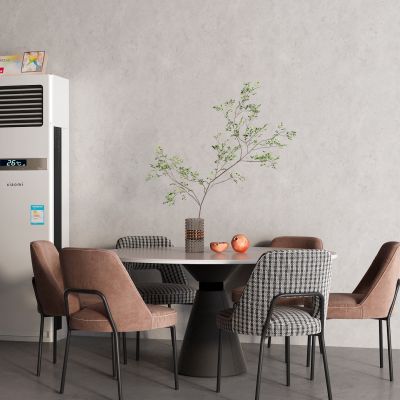 现代餐桌 圆桌 落地空调 空调