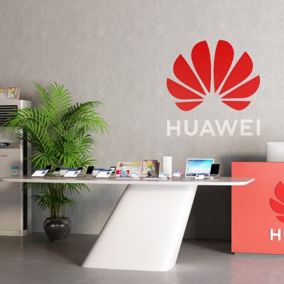 现代展示台 空调 饮水机 落地空调 盆栽 华为 手机 平板