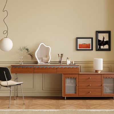 现代中古风梳妆台