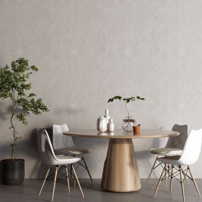 北欧圆桌 原木桌