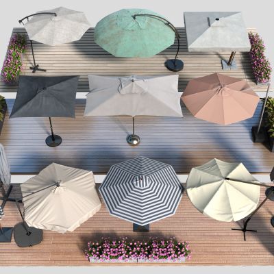 现代太阳伞组合
