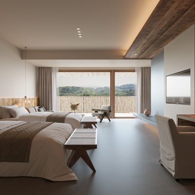 侘寂风民宿客房