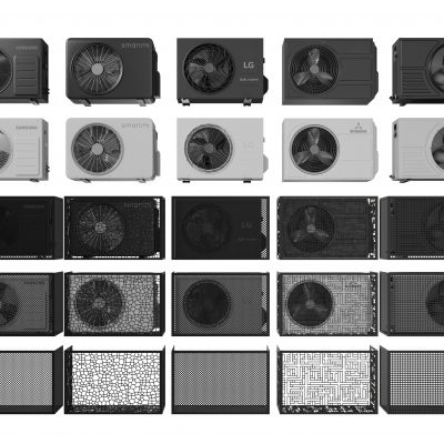 现代空调外机 室外空调 空调外机组合