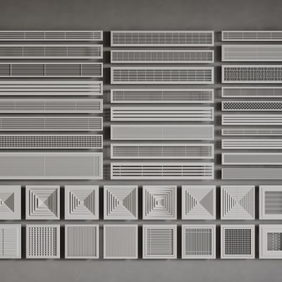 现代空调出风口 排风口 中央空调 空调出口 百叶