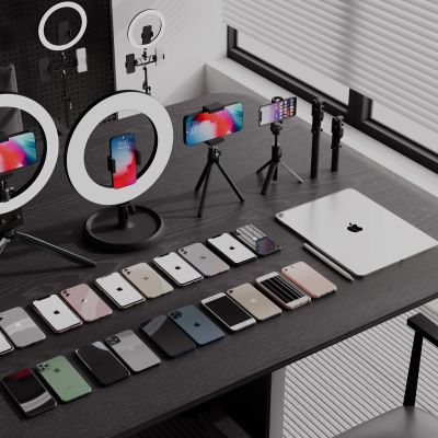 现代智能手机 手机支架 手机直播 直播器材 自拍杆