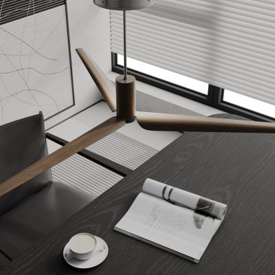 现代吊扇 木纹吊扇 风扇