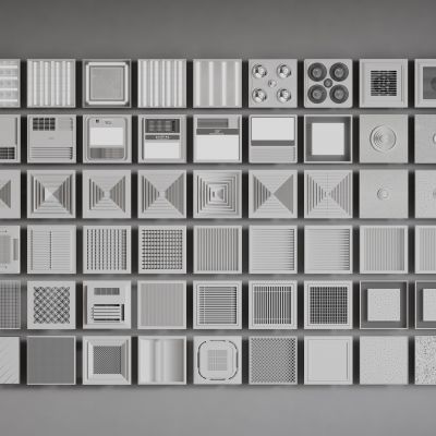 现代铝扣板吊顶 矿棉板吊顶 集成吊顶 面灯 空调出风口 浴霸