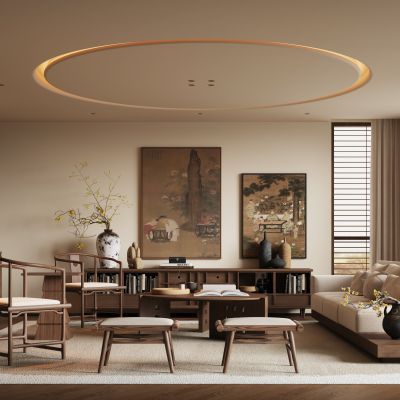 新中式宋式风客厅