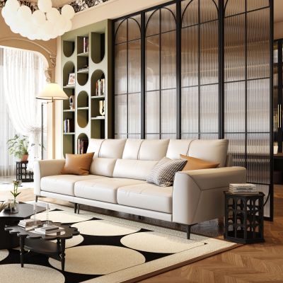 法式多人沙发茶几组合