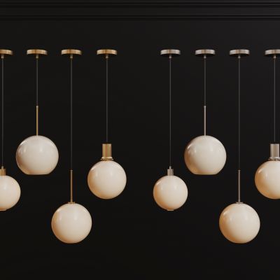 现代球形吊灯 玻璃球吊灯 轻奢吊灯 金属吊灯 吊灯组合