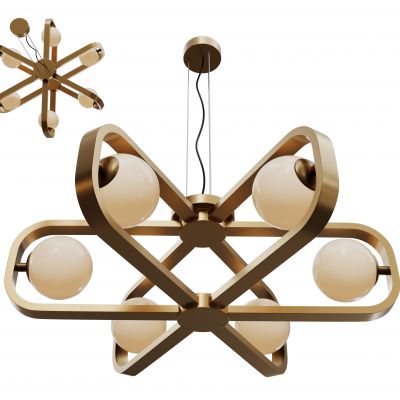 现代球形吊灯 玻璃球吊灯 轻奢吊灯 金属吊灯 吊灯组合