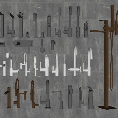 现代水龙头金属水龙头花洒淋浴组合卫浴用品五金构件伸缩水龙头开关