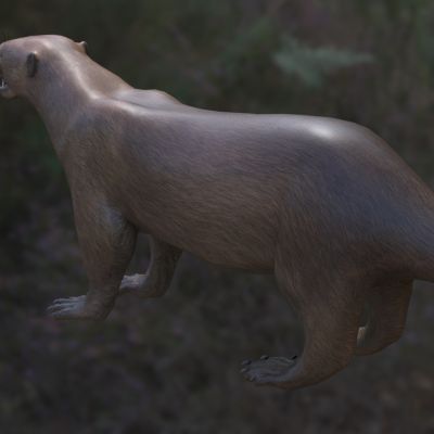 奥漠海獭齿兽生物动物