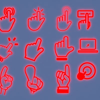 现代手指图标组合