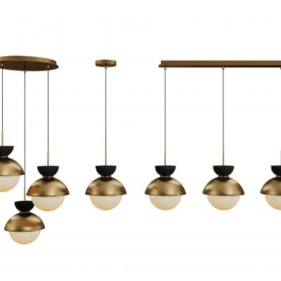 现代球形吊灯 玻璃球吊灯 轻奢吊灯 金属吊灯 吊灯组合