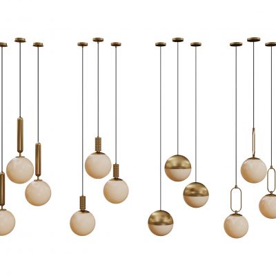 现代球形吊灯 玻璃球吊灯 轻奢吊灯 金属吊灯 吊灯组合