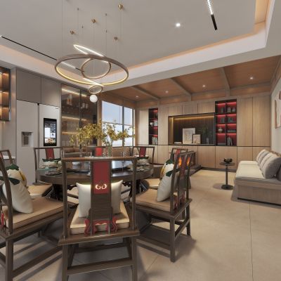 民宿餐厅厨房烤火房