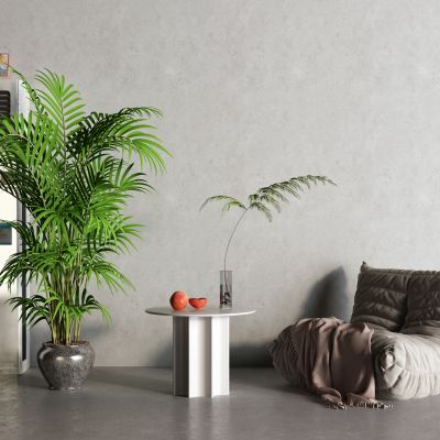 现代落地空调 盆栽  懒人沙发