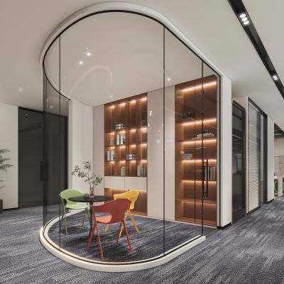 现代办公接待室讨论室