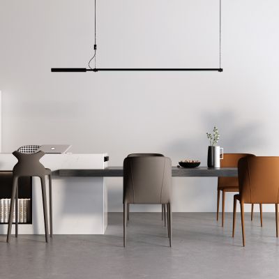 现代吧台 中岛餐桌 岛台 落地空调 吊灯