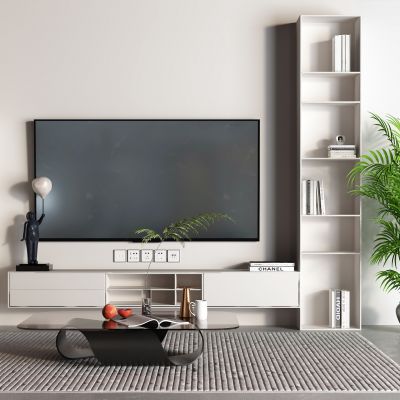 现代电视柜 落地空调 通顶门  茶几