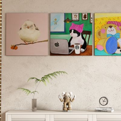 卡通动物装饰画挂画