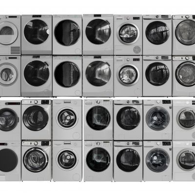 现代洗衣机 洗烘一体机 壁挂洗衣机 烘干机 滚筒洗衣机 洗衣机组合
