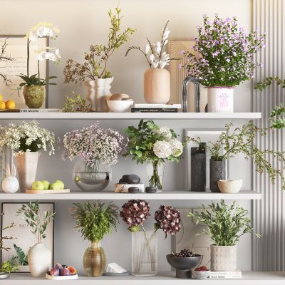 现代花瓶花卉组合