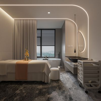 现代美容院SPA包间 美容院包间 美甲店