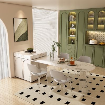 法式奶油风岛台吧台