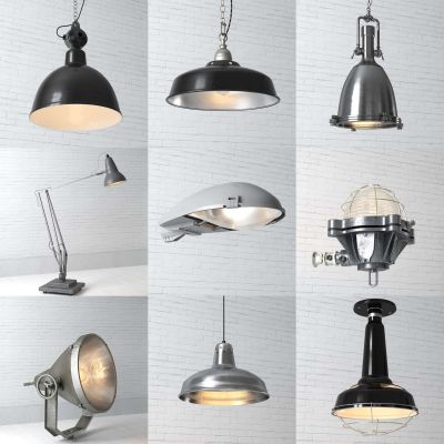 现代复古老式吊灯 灯具 壁灯 老式复古台灯 探照灯