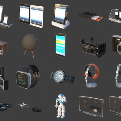 数码电子产品 耳机显示器 相机摄影机无人机 电子手表机器人 蓝牙音响 苹果手机 iPad 