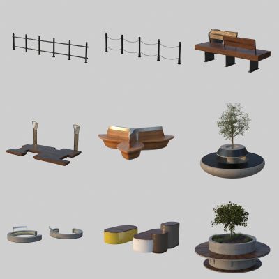 市政户外小品 护栏栏杆 公园广场户外座椅 户外异性座椅 