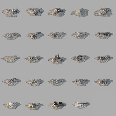 建渣 石头堆 建筑废料 废弃 末日 战争