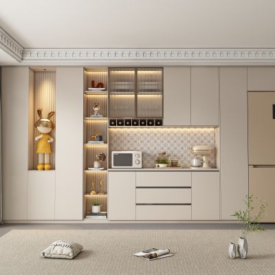 奶油风酒柜餐边柜