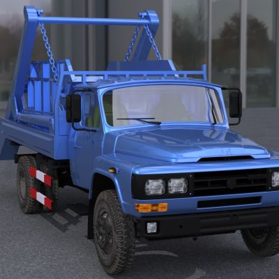 80年代国产经典东风垃圾车卡车140汽车3D模型
