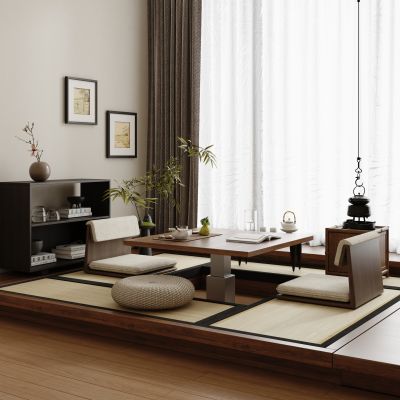 现代榻榻米茶桌椅组合 茶室 茶桌茶台