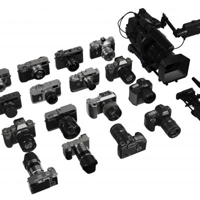 现代相机 单反相机 数码相机 照相机 相机组合