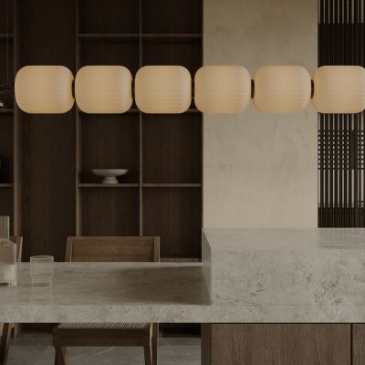 侘寂风吊灯 中古风吊灯 中式灯笼 长条吊灯