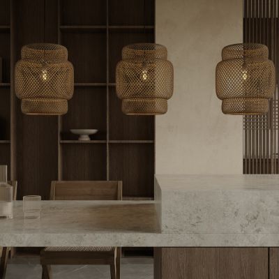 侘寂吊灯 藤编吊灯 中式吊灯