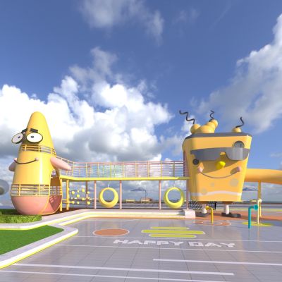 现代海洋主题儿童游乐区 游乐设备