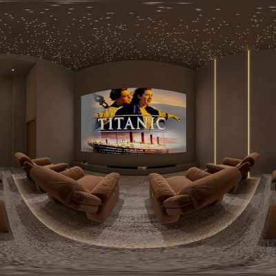 现代私人影院_家具影音室全景图