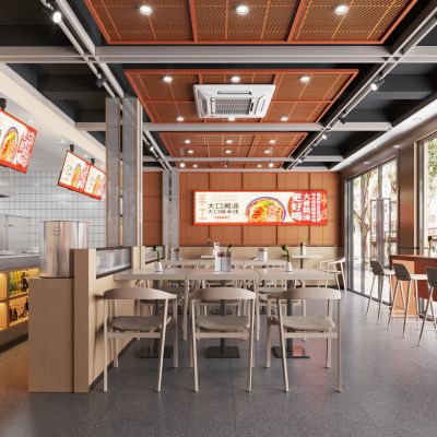 现代快餐店面馆