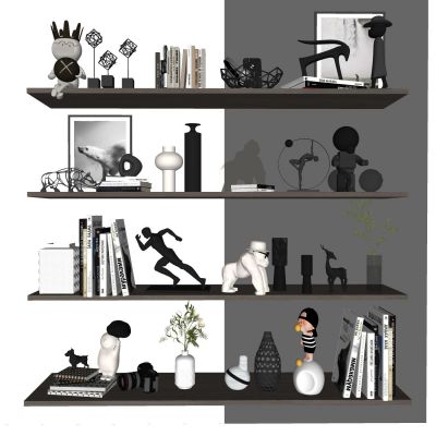 现代饰品摆件石膏人物雕塑动物雕塑陈设工艺品书籍花瓶盆栽单反相机