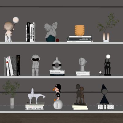 现代饰品摆件石膏人物雕塑天使雕塑陈设工艺品书籍花瓶盆栽