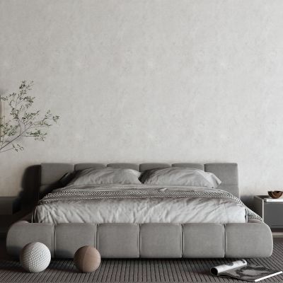 后现代双人床 床头柜