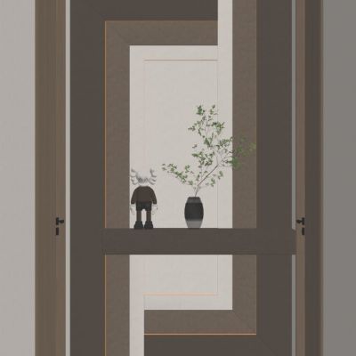 北欧 轻奢 奶油 原木风 斯卡帕叠级 走廊 端景 玄关