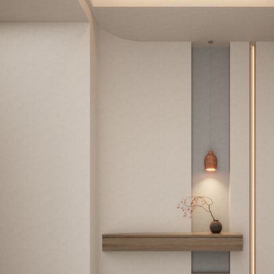 意式 奶油 轻奢风 斯卡帕 叠级 入户 端景 玄关